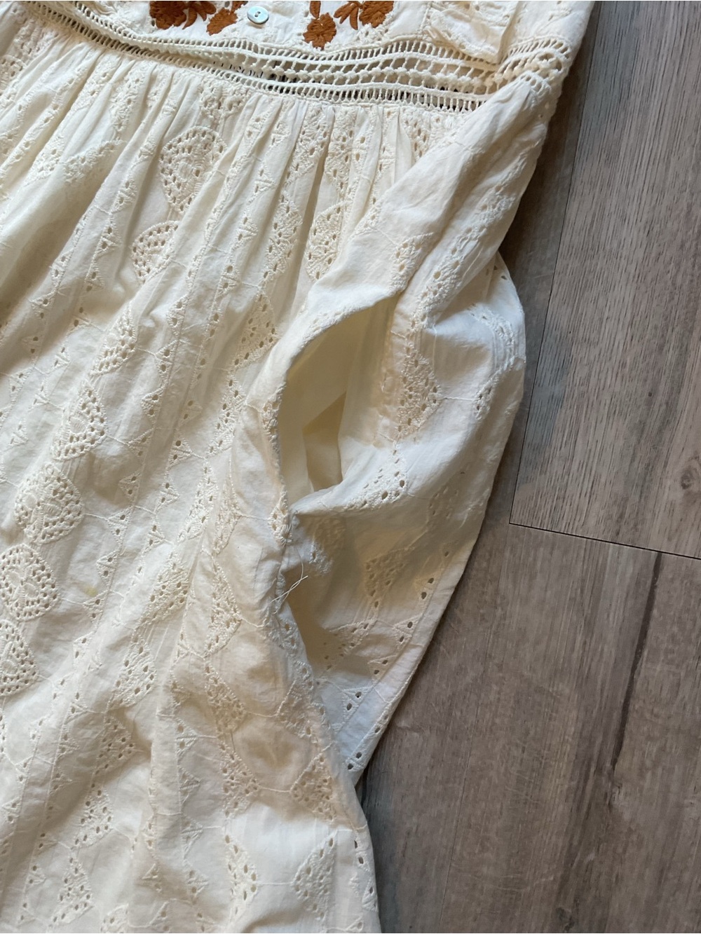 Anthropologie Allison NY Esperanza Embroidered Boho Maxi Dress Size Medium NWT - Picture 13 of 16